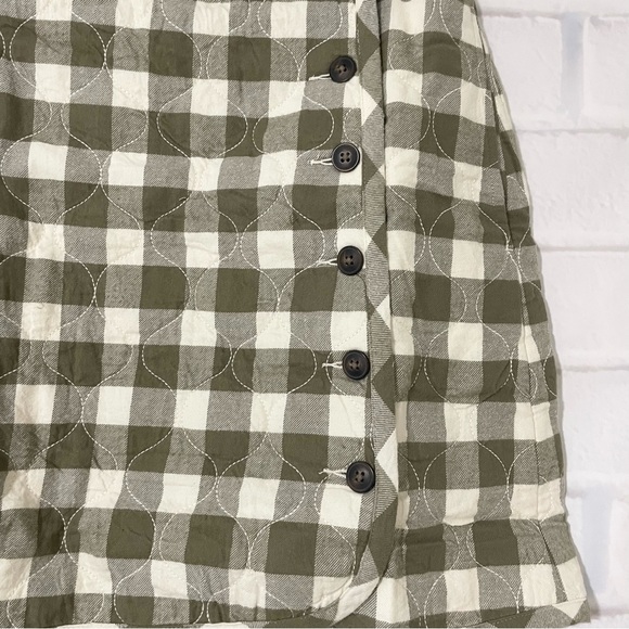 Madewell | NWT. Quilted Flannel Mini Skirt in Gingham Check - Picture 6 of 11